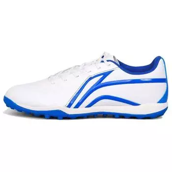 Футбольные бутсы Li Ning с искусственным покрытием, амортизирующие, нескользящие, прочные, мужские, белые, синие ASTT015-2 39