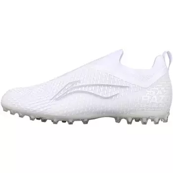 Футбольные бутсы Li Ning Sharp AG MG Short Stud Professional Training с амортизацией, мужские футбольные бутсы белого цвета ASFT017-4 45