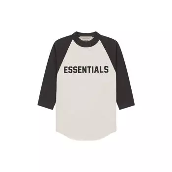 Футболка бейсбольная детская Fear Of God Essentials, пшеничная, SS22, с логотипом, круглым вырезом, длинным рукавом, детские топы FOG-SS22-999 L