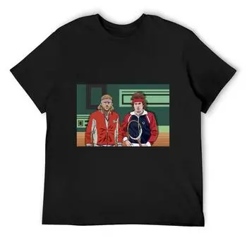 Футболка Borg Mcenroe Дизайнерские рубашки Kawaii Одежда Новая серия Смешные футболки для мужчин S белый
