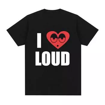 Футболка Chief Keef I Love Loud Same Style, мужская модная футболка в стиле хип-хоп с коротким рукавом, повседневные футболки большого размера, уличная одежда унисекс M