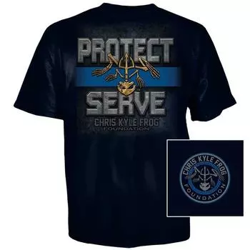 Футболка Chris Kyle Frog Blue Line M Темно-синяя S