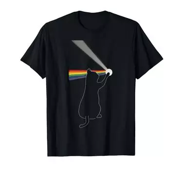 Футболка Cosmic Cat Spectrum Light Prism Spectral Science чёрный
