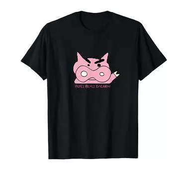 Футболка Crayon Buri Buri Zaemon [Манга] Shin-chan чёрный