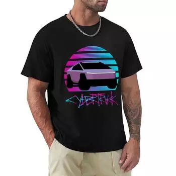 Футболка Cybertruck Cyber Truck Graffiti Future Aesthetic Футболка Harajuku с коротким рукавом Футболка с графикой из 100% хлопка S бежевый