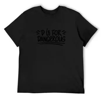 Футболка D Is For Dangerous, винтажная футболка в стиле аниме, баскетбольные футболки с графическим принтом, мужские забавные футболки S белый