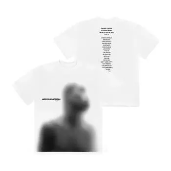 Футболка Daniel Caesar Superpowers World Tour с круглым вырезом и коротким рукавом, белая футболка 2023, стиль хип-хоп, унисекс, женская модная одежда унисекс L