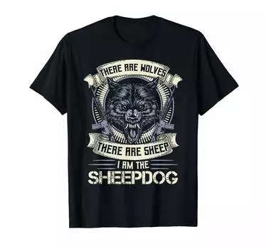 Футболка для владельца оружия Pro Gun Wolf Sheep 2nd Modification Gift чёрный