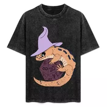Футболка DnD Wizard Lizard - Идеально Фиолетовая основная футболка аниме одежда футболки большого веса для мужчин S