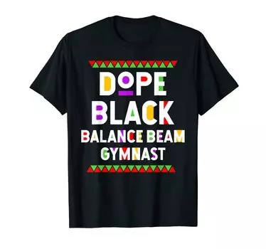 Футболка Dope Black Balance Bream Gymnast African American Sports чёрный