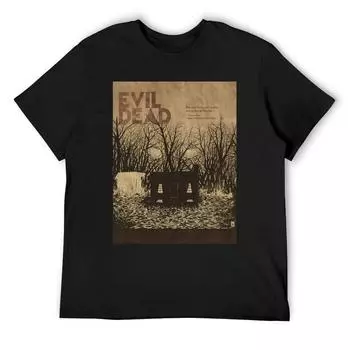 Футболка Evil Dead Футболки с графическим принтом большого размера Винтажные футболки с графическим принтом Черные мужские футболки с графическим принтом Смешные S белый