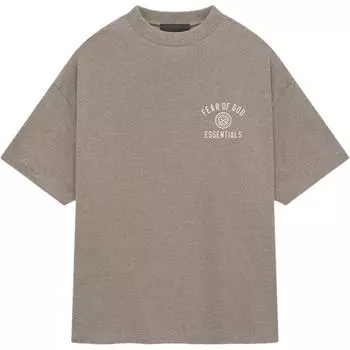 Футболка Fear Of God Essentials Fall24 Holiday Series с круглым вырезом, принтом логотипа и буквами, повседневная футболка с коротким рукавом и круглым вырезом, мужские топы 125HO244191F XS