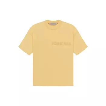 Футболка Fear of God Essentials с короткими рукавами, мужские топы песочного цвета, светло-коричневый 125BT222004F M