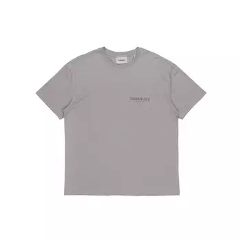 Футболка Fear Of God Essentials с простым логотипом и круглым вырезом SS21 Топы унисекс Цементно-серый FOG-SS21-679 XL