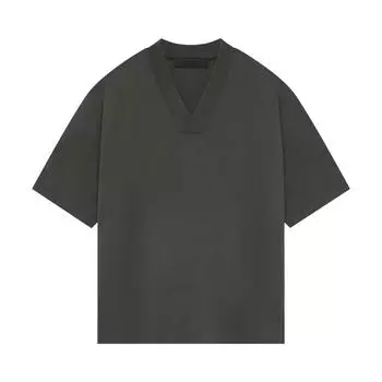 Футболка Fear of God Essentials с V-образным вырезом Чернильные мужские топы Черные 125SP244210F M