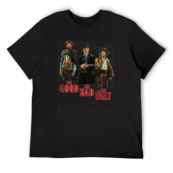 Футболка Good The Bad And The Ugly с рисунком Футболка с рисунком Винтажная одежда Kawaii Футболки с рисунком Футболки для мужчин с рисунком Большие и высокие футболки S белый
