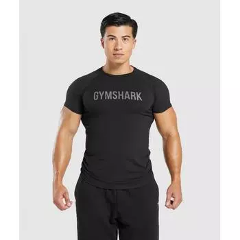 Футболка GYMSHARK Apollo, черная A1A3D BBBB