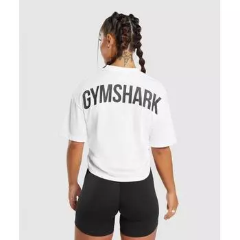 Футболка GYMSHARK GS Power Oversized, белая B4A7O WB57 XS