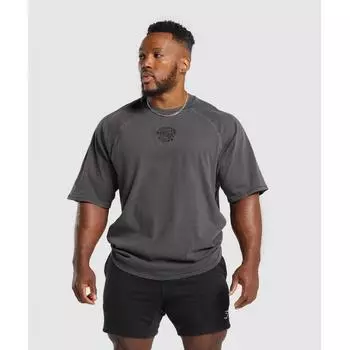Футболка GYMSHARK Premium Legacy, черная A6A7C BB67 XS