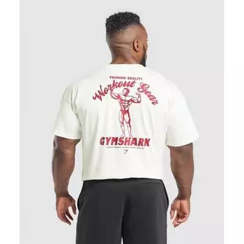 Футболка Gymshark Workout Gear мягкая белая A5a5m Wcmy XS