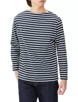 Футболка Helly Hansen HH Marine Border Long Deep Size S, Рукав, Унисекс, HH32416, Темно-синий/Белый,