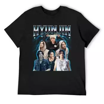 Футболка Hyunjin 90S Custom Design Your Own Summer Clothes Funny T Shirts Men S белый