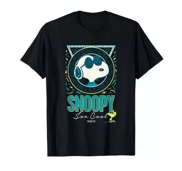Футболка Joe Cool с солнцезащитными очками Peanuts Snoopy чёрный