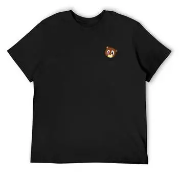 Футболка Kanye Bear с рисунком баскетбола Мужская одежда Простые белые футболки для мужчин S белый