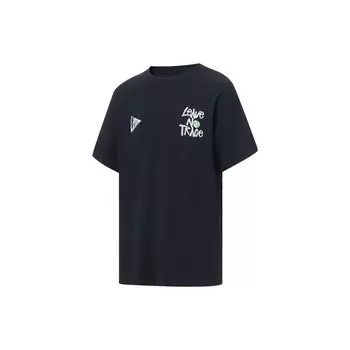 Футболка Li Ning Earth с круглым вырезом и коротким рукавом, бесшовная, унисекс, черная, AHST137-2 L