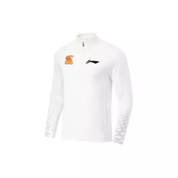 Футболка Li Ning Elite Series 23-24 Season Shenzhen Marco Polo Team с капюшоном, однотонная, мягкая, удобная, с длинным рукавом, с принтом, обычная ATLT149-2 M