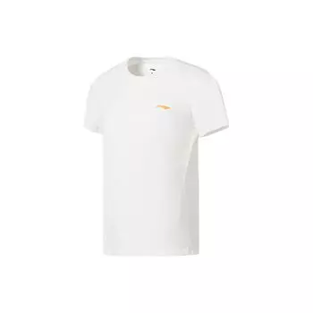 Футболка Li Ning Running Series с круглым вырезом и коротким рукавом, однотонная, с логотипом, женская, белая, ATSS386-1 L