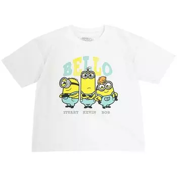 Футболка Minions BELLO Stuart Kevin Bob Tim Print Goods Character [Fine Plus] белый