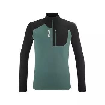 Футболка Mountain Climbing Inner Camet Zip с длинным рукавом MIV10454 M [Millet] мужская, цвет «бутылка»/черный (НОВЫЙ ЛОГОТИП)