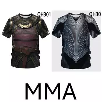 Футболка Muay Thai Kick Boxing Body Amour Vest 3D Print Vintage Quick Dry Men Women Unisex Short Sleeve Round Neck MMA Mix Martial Art XS