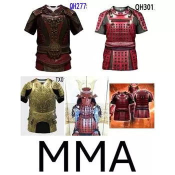 Футболка Muay Thai Kick Boxing Body Amour Vest 3D Print Vintage Quick Dry Men Women Unisex Short Sleeve Round Neck MMA Mix Martial Art XS