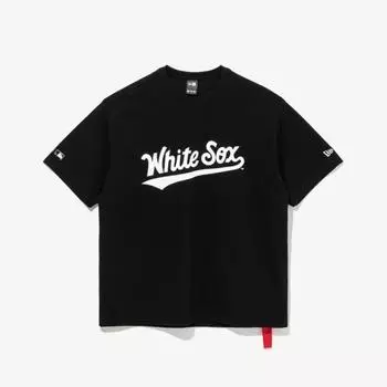 Футболка New Era Mlb Chicago White Sox с логотипом и надписью, черная 14536493 S blacks/S(90)