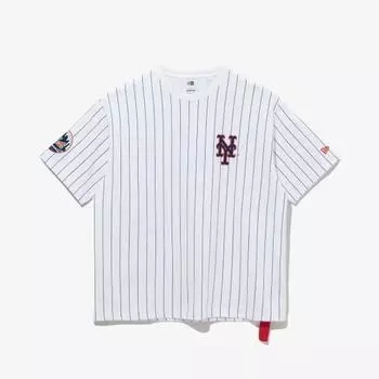 Футболка New Era Mlb New York MeTS в полоску белая 14679810 S white/M(95)