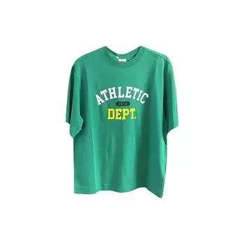 Футболка Nike Loose Fit Printed Letter Crew Neck T-Shirt Women Tops Green FN3709-324 L