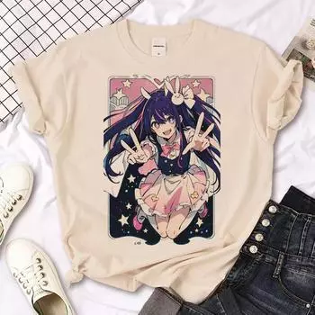Футболка Oshi No Ko женская Harajuku Top Girl Y2k Comic Unisexga Одежда модная летняя женская футболка с короткими рукавами футболка унисекс S
