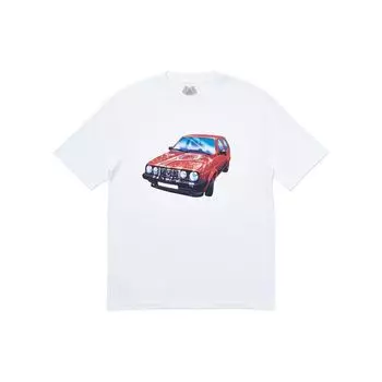 Футболка Palace GT Aiight, белые топы унисекс P18TS073 L