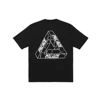Футболка Palace Tri-Ripped, черные топы унисекс P25TS022 S