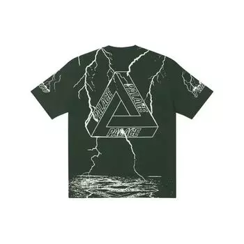 Футболка Palace Tri-Strike Tri-Ferg FW21 Топы унисекс Оливково-зеленый P21TS130