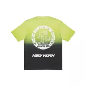 Футболка Palace x AMG 2.0 New York черные/лаймовые топы унисекс, разноцветные P22AMGTS003 S