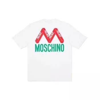 Футболка Palace x Moschino, белые топы унисекс ZCA070313181001