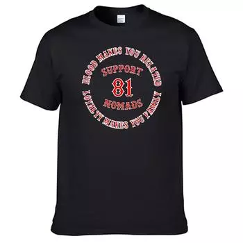 Футболка «Поддержка 81 Nomads Hells Angels» унисекс, рубашка из 100% хлопка, топ продаж, рубашка N14