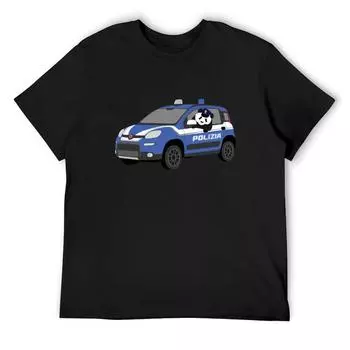 Футболка Polizia Panda, хиппи-одежда, летние топы, футболка для мужчин S белый