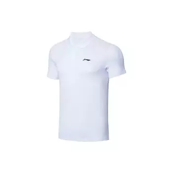 Футболка-поло Li Ning Badminton Series с логотипом Quick-Dry Cool, мужская, стандартная, белая APLR125-7 M
