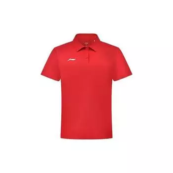 Футболка-поло Li Ning National Team Glory Flag Quick-Dry, унисекс, красные рубашки-поло APLS229-3 S