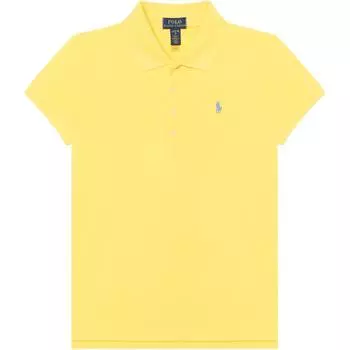 Футболка Polo Ralph Lauren SS24 с вышитым логотипом, однотонными пуговицами, короткими рукавами, детские топы Polo Oasis-Yellow CWPOKNIG8020467-700 XL