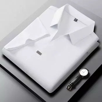 Футболка поло с короткими рукавами и V-образным вырезом Out-Of App Ice Silk, мужская, модная, средне-зеленая, дышащая, с воротником-ножницами M белый